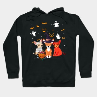 Funny Three Chihuahua Halloween Gift Shirt Hoodie